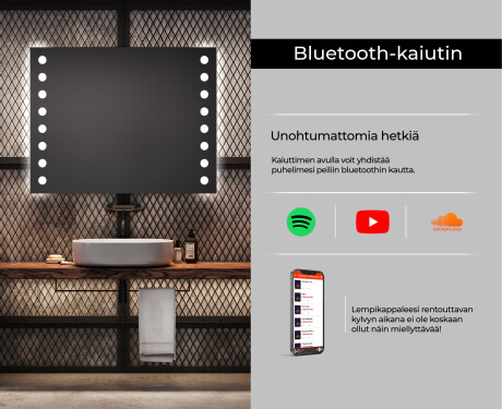 Kylpyhuoneen Peili Led-valoilla L06 #6