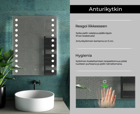 Kylpyhuoneen Peili Led-valoilla L06 #7