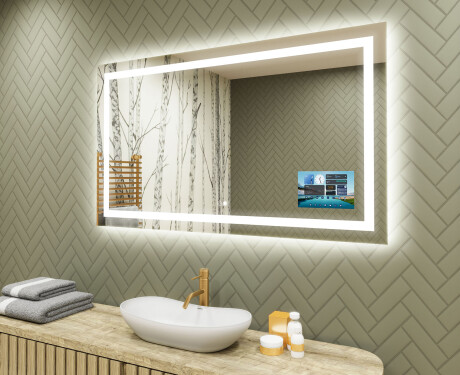 Kylpyhuoneen Peili Led-valoilla L15 120x80cm - SmartScreen, DualColor