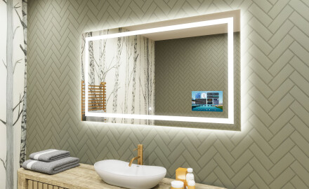 Kylpyhuoneen Peili Led-valoilla L15 120x80cm - SmartScreen, DualColor