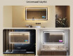 Kylpyhuoneen Peili Led-valoilla L15 120x80cm - SmartScreen, DualColor, Lämmitysmatto #2