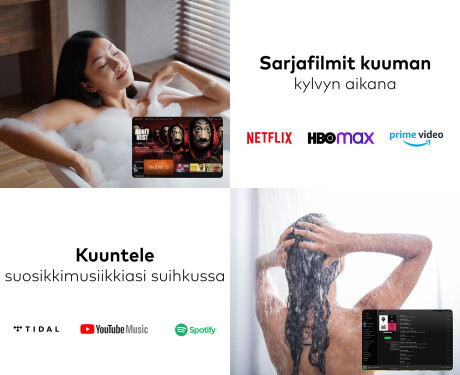 Kylpyhuoneen Peili Led-valoilla L15 120x80cm - SmartScreen, DualColor, Lämmitysmatto #3