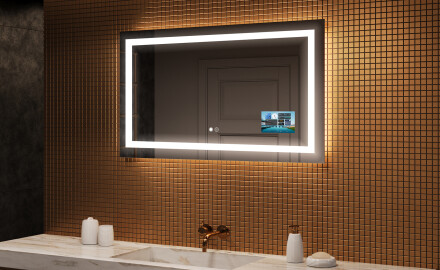 Kylpyhuoneen Peili Led-valoilla L15 120x80cm - SmartScreen, DualColor, Lämmitysmatto