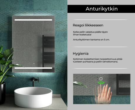 Kylpyhuoneen Peili Led-valoilla L23 #7