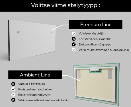 Kylpyhuoneen Peili Led-valoilla L47 #2