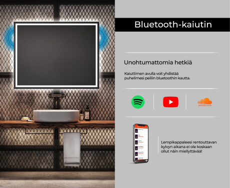 Kylpyhuoneen Peili Led-valoilla L49 #6
