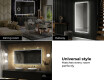 Kylpyhuoneen Peili Led-valoilla L57 #10