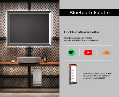 Kylpyhuoneen Peili Led-valoilla L57 #6