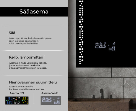 Kylpyhuoneen Peili Led-valoilla L65 #5