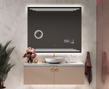 Kylpyhuoneen Peili Led-valoilla L75 #9