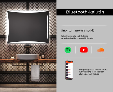 Kylpyhuoneen Peili Led-valoilla L77 #6