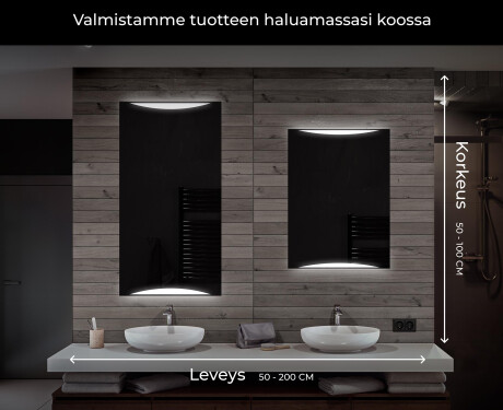 Kylpyhuoneen Peili Led-valoilla L78 #7
