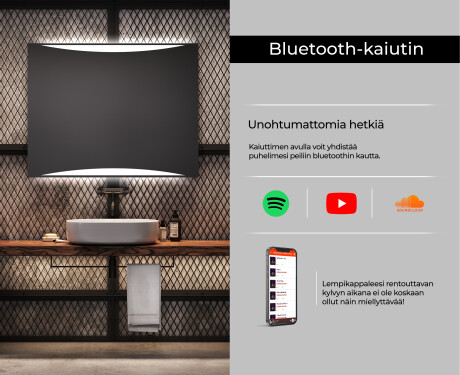 Kylpyhuoneen Peili Led-valoilla L78 #6