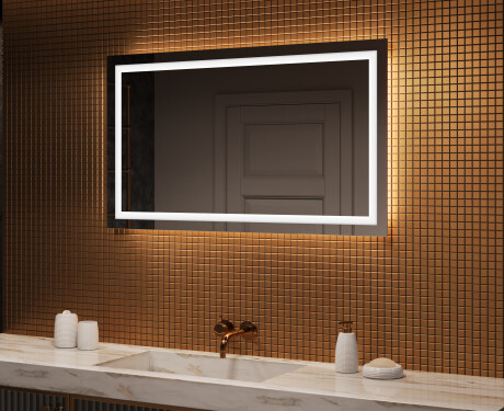 Kylpyhuoneen Peili Led-valoilla 120x70cm kylmän sävyinen LED-valo 7000K, lämmin valo 3000K tai neutraali valo 4500K