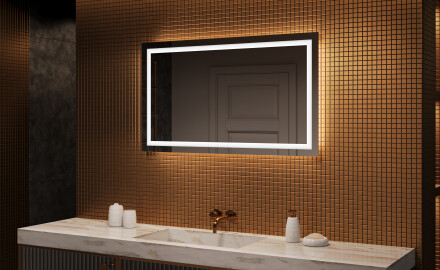 Kylpyhuoneen Peili Led-valoilla 120x70cm kylmän sävyinen LED-valo 7000K, lämmin valo 3000K tai neutraali valo 4500K
