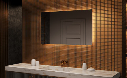 Kylpyhuoneen Peili Led-valoilla 120x70cm kylmän sävyinen LED-valo 7000K, lämmin valo 3000K tai neutraali valo 4500K