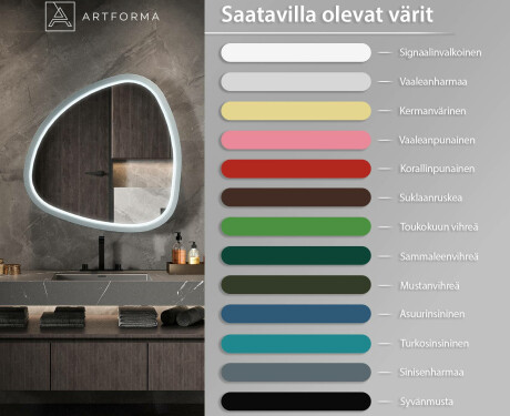 Epäsäännöllinen LED-peili kiiltävällä MDF-kehyksellä L308 #3