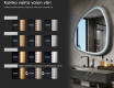 Epäsäännöllinen LED-peili kiiltävällä MDF-kehyksellä L308 #5