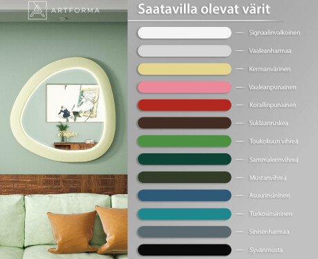LED-peili epäsäännöllisellä muodolla ja lakatulla MDF-kehyksellä L308 #3