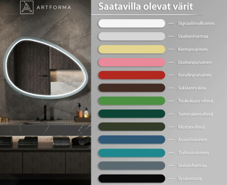Epäsymmetrinen LED-peili lakatulla MDF-kehyksellä L310 #3
