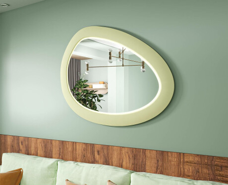 Epäsymmetrinen LED-peili MDF-kehyksellä L310