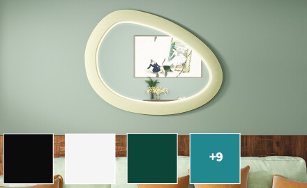 Epäsymmetrinen LED-peili MDF-kehyksellä L310