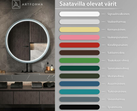 Pyöreä LED-peili lakatussa MDF-kehyksessä L306 #3