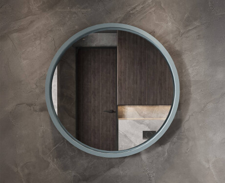 Pyöreä LED-peili lakatussa MDF-kehyksessä L306 #8