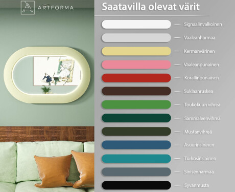 Moderni LED-peili stadionin muodossa MDF-kehyksellä L307 #3