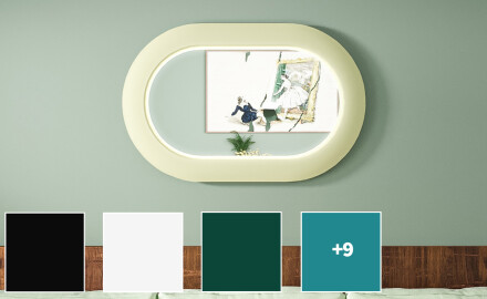 Moderni LED-peili stadionin muodossa MDF-kehyksellä L307
