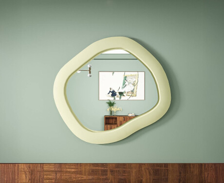 Tyylikäs LED-peili MDF-kehyksellä ja geometrisella muodolla L309 #7