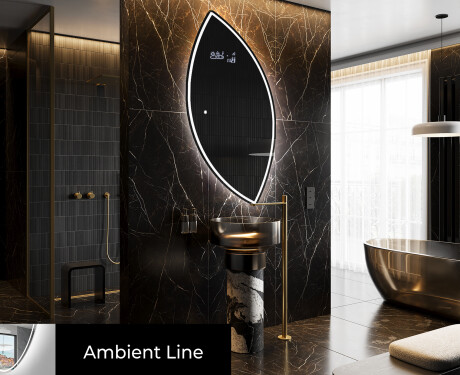 Epäsäännöllisen muotoinen LED-kylpyhuonepeili L223