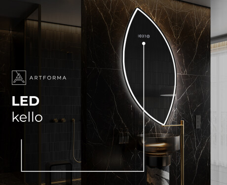 Epäsäännöllisen muotoinen LED-kylpyhuonepeili L223 #7