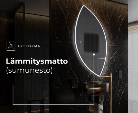 Epäsäännöllisen muotoinen LED-kylpyhuonepeili L223 #8