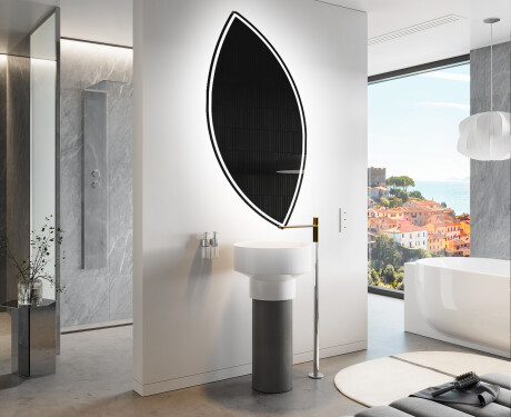 Epäsäännöllisen muotoinen LED-kylpyhuonepeili L223 #9