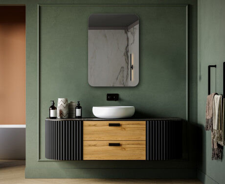 Moderni pyöristetyt pystysuora peili L200