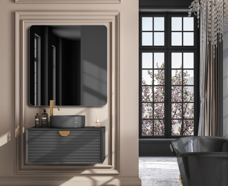 Moderni pyöristetyt pystysuora peili L200 #4