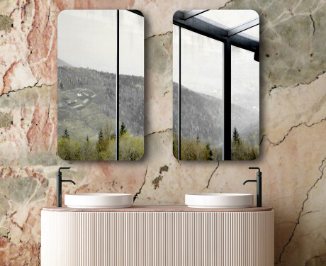 Moderni pyöristetyt pystysuora peili L200 #6