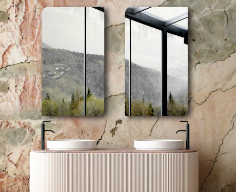 Moderni pyöristetyt pystysuora peili L202 #6