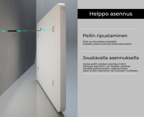 Moderni pyöristetyt peili kehyksellä L199 #5