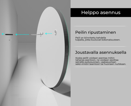Moderni pyöreät peili kehyksellä L203 #5
