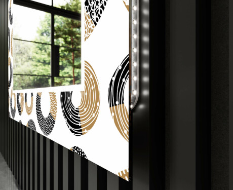 LED-Valaistuksella Varustettu Koristeellinen Peili Olohuoneeseen - Donuts #11