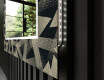 LED-Valaistuksella Varustettu Koristeellinen Peili Olohuoneeseen - Dottet Triangles #11