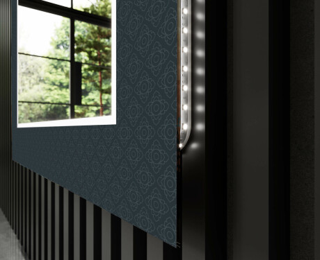 Taustavalaistu Koristeellinen Peili Kylpyhuoneeseen - Elegant #11