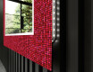 Taustavalaistu Koristeellinen Peili Kylpyhuoneeseen - Red Mosaic #11