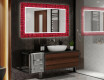 Taustavalaistu Koristeellinen Peili Kylpyhuoneeseen - Red Mosaic #2