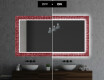 Taustavalaistu Koristeellinen Peili Kylpyhuoneeseen - Red Mosaic #7