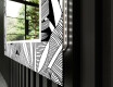 LED-Valaistuksella Varustettu Koristeellinen Peili Olohuoneeseen - Black and White Jungle #11