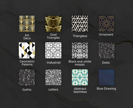 LED-Valaistuksella Varustettu Koristeellinen Peili Ruokasaliin - Marble Pattern #10