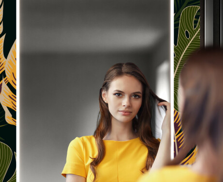 LED-Valaistuksella Varustettu Koristeellinen Peili Eteiseen - Botanical Flowers #12